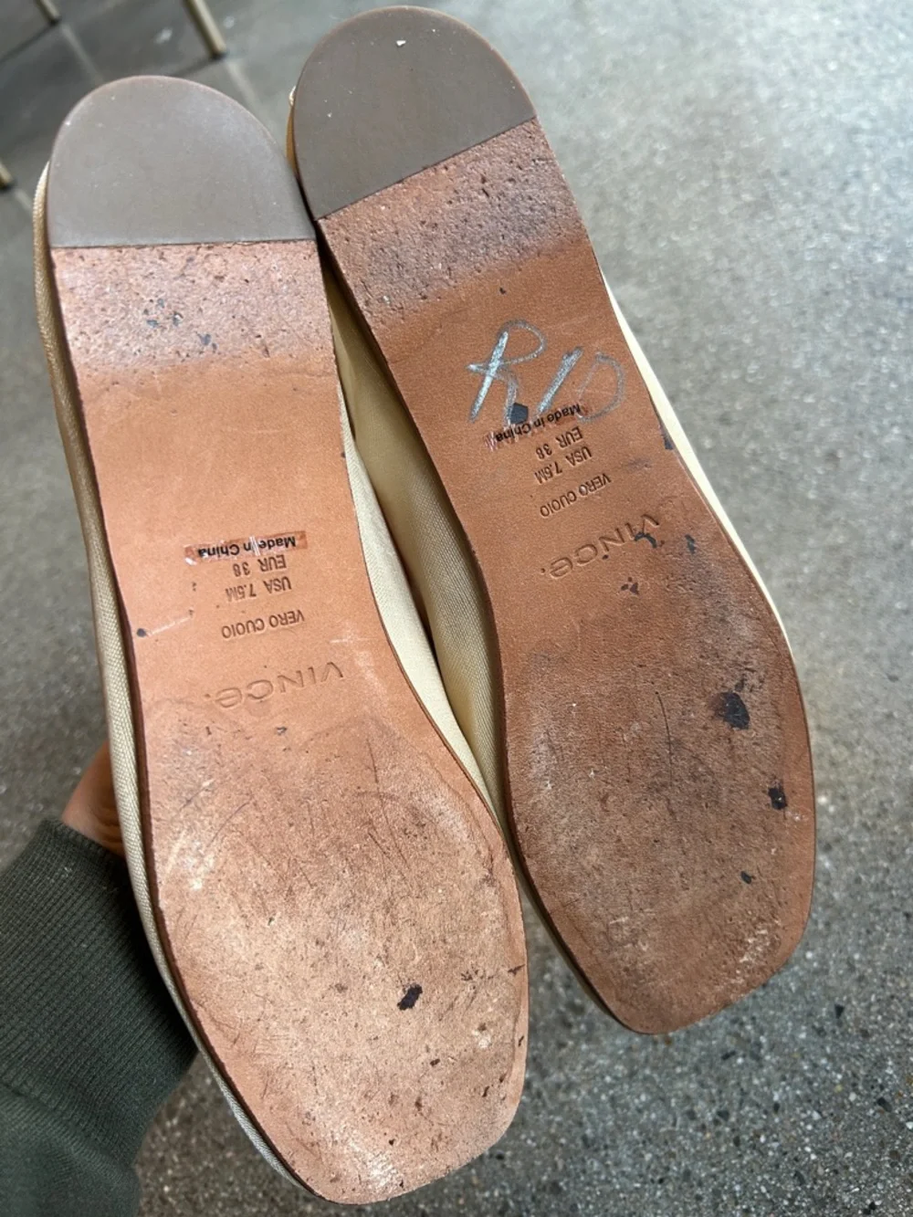 Women's Beige mesh Square-Toe Slip-On Flats - Picture 2 of 2